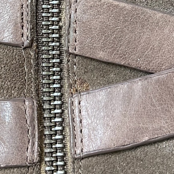 Belle Sigerson Morrison Laica Suede Shearling Fur Buckle Boot Taupe Brown 6.5 - Picture 9 of 10